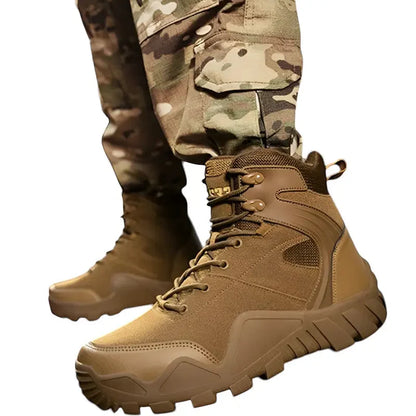 Lekkie buty taktyczne męskie z grubym bieżnikiem