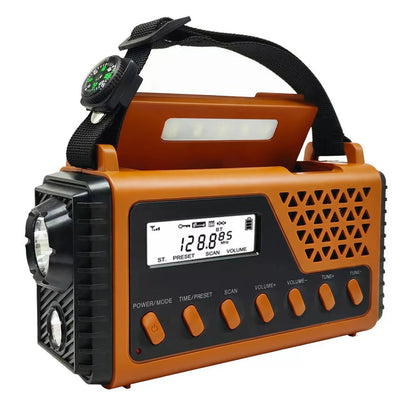 Radio Awaryjne na Korbkę i Solarne – Mocny Powerbank 8000 mAh – Latarka i SOS