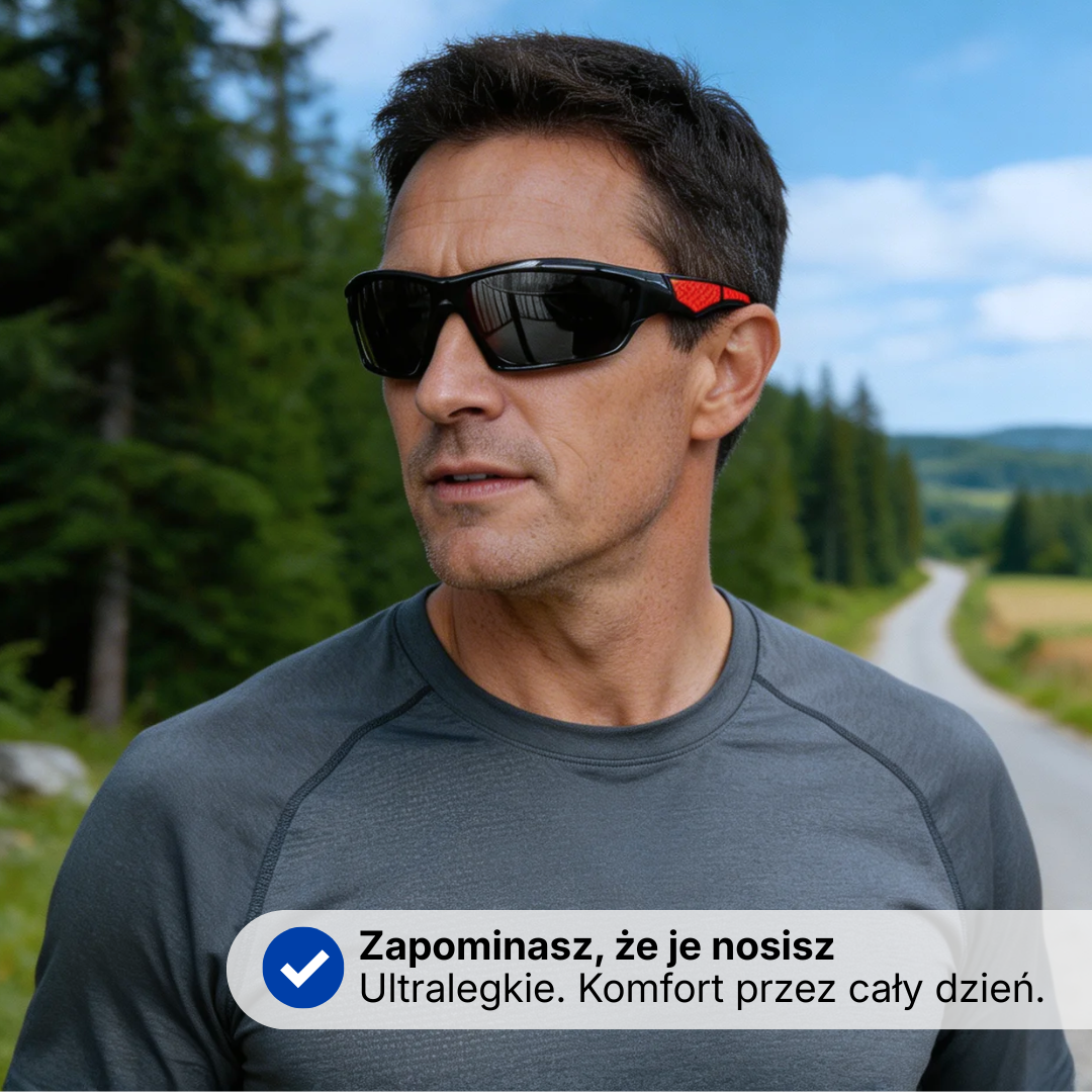 Okulary sportowe polaryzacyjne UV400 – soczewki HD, ultralekkie