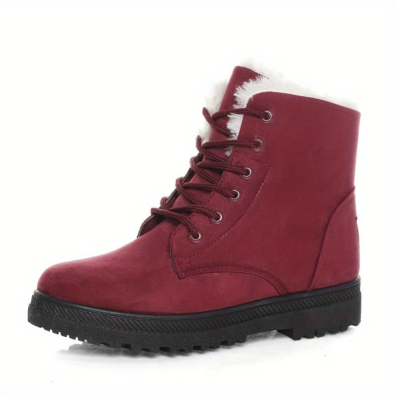 Buty zimowe damskie ocieplane, sznurowane