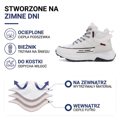 Buty zimowe damskie ocieplane w stylu sneakersa