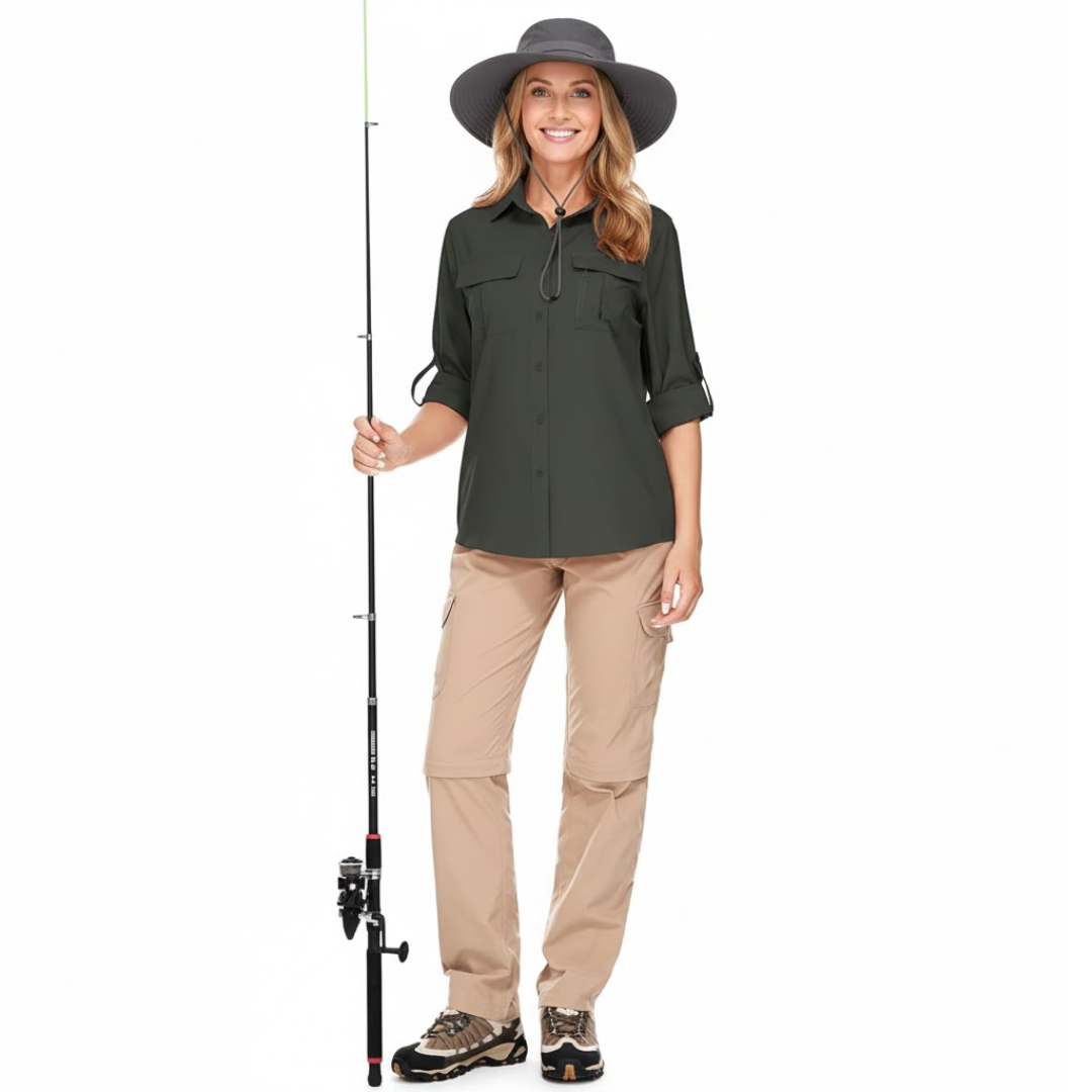 Damska koszula outdoor do wędrówek – oddychająca – szybkoschnąca