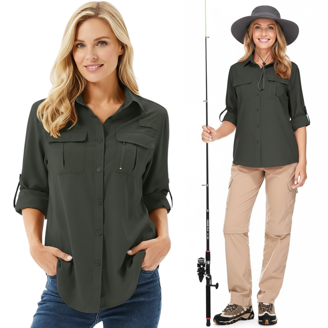 Damska koszula outdoor do wędrówek – oddychająca – szybkoschnąca