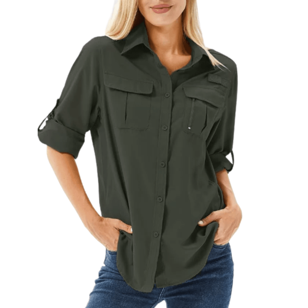 Damska koszula outdoor do wędrówek – oddychająca – szybkoschnąca