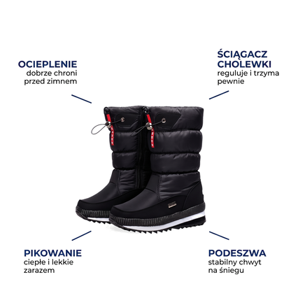Buty zimowe damskie z ocieploną podszewką