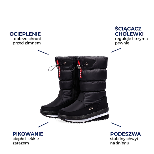 Buty zimowe damskie z ocieploną podszewką