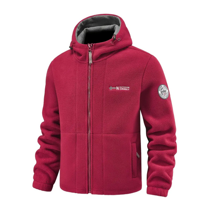Kurtka Polarowa – Ciepła Bluza z Kapturem – Płaszcz Outdoorowy