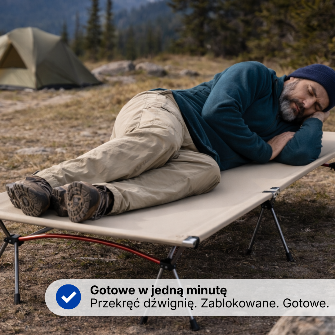 Ultralekkie składane łóżko campingowe – przenośne łóżko outdoorowe