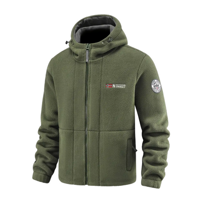 Kurtka Polarowa – Ciepła Bluza z Kapturem – Płaszcz Outdoorowy