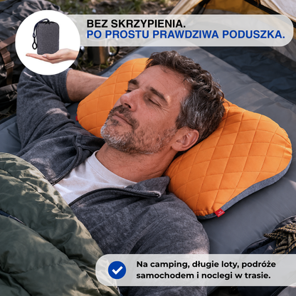 Dmuchana poduszka podróżna – ultralekka, składana poduszka campingowa