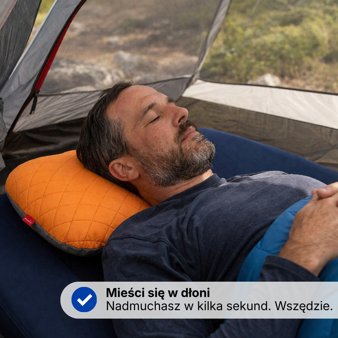 Dmuchana poduszka podróżna – ultralekka, składana poduszka campingowa