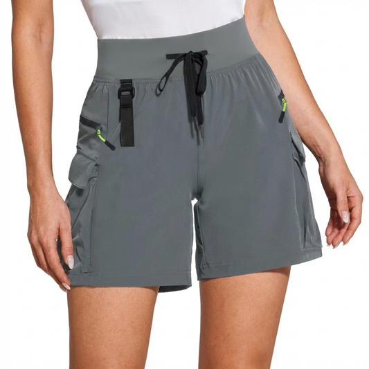 Damskie spodenki cargo outdoor – Wiele kieszeni – Krótkie spodenki