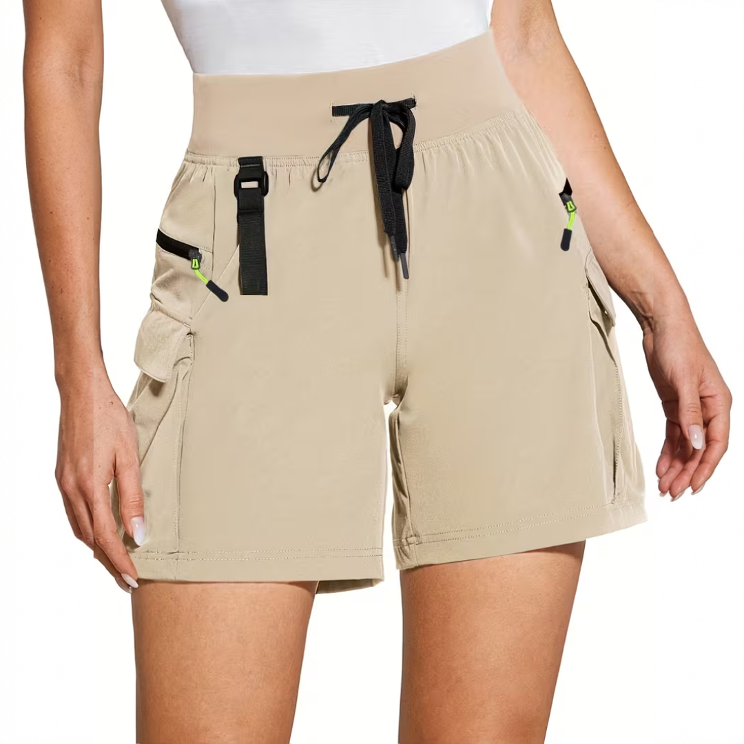 Damskie spodenki cargo outdoor – Wiele kieszeni – Krótkie spodenki