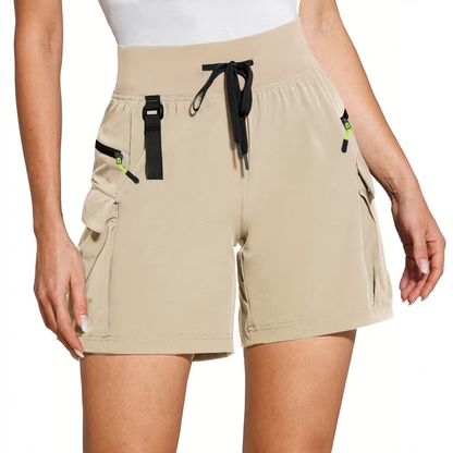 Damskie spodenki cargo outdoor – Wiele kieszeni – Krótkie spodenki