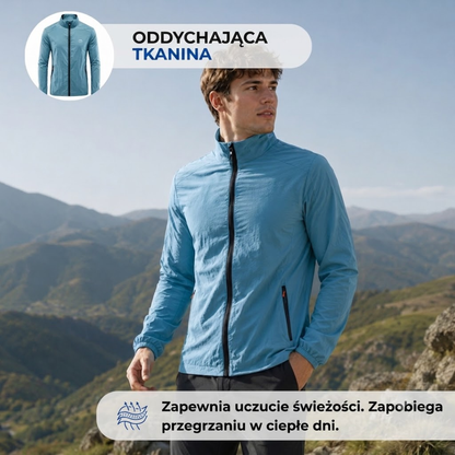 Lekka kurtka z ochroną UV dla mężczyzn – Wiatroszczelna i oddychająca