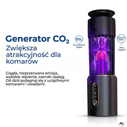 Elektryczna lampa na komary UV – LED, ładowana, do użytku wewnątrz i na zewnątrz
