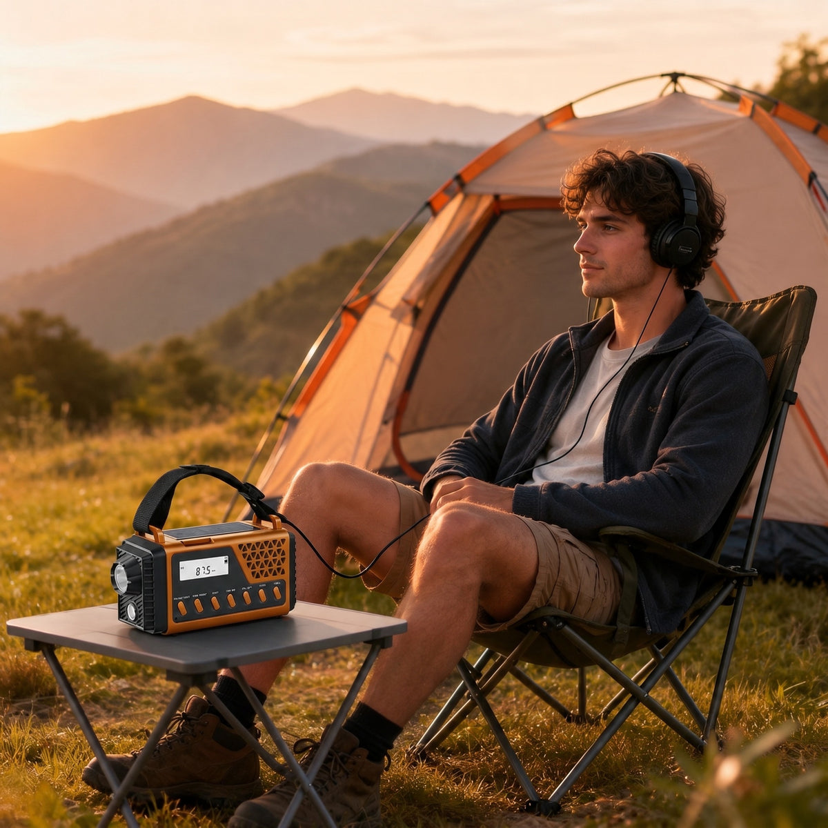 Radio Awaryjne na Korbkę i Solarne – Mocny Powerbank 8000 mAh – Latarka i SOS