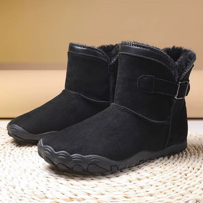 Śniegowce barefoot para w kolorze czarnym z zamkiem z boku