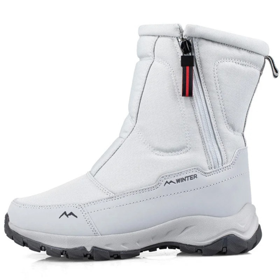 Buty zimowe damskie - Wodoodporne z tkaniny Oxford - Ocieplane