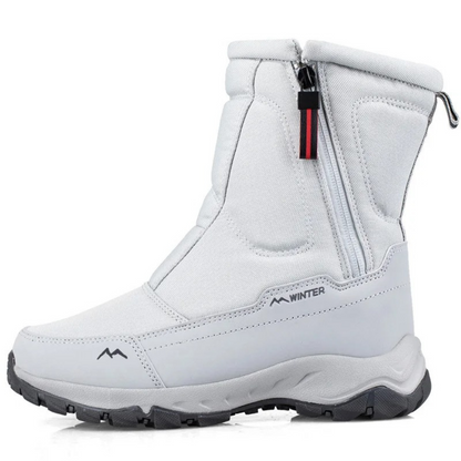Buty zimowe damskie - Wodoodporne z tkaniny Oxford - Ocieplane