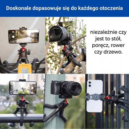 Elastyczny statyw ośmiornica – statyw do telefonu i aparatu – statyw typu gorilla