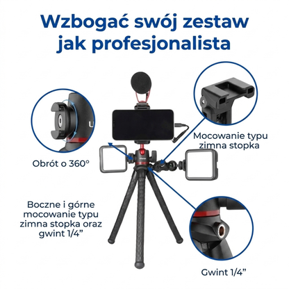 Elastyczny statyw ośmiornica – statyw do telefonu i aparatu – statyw typu gorilla