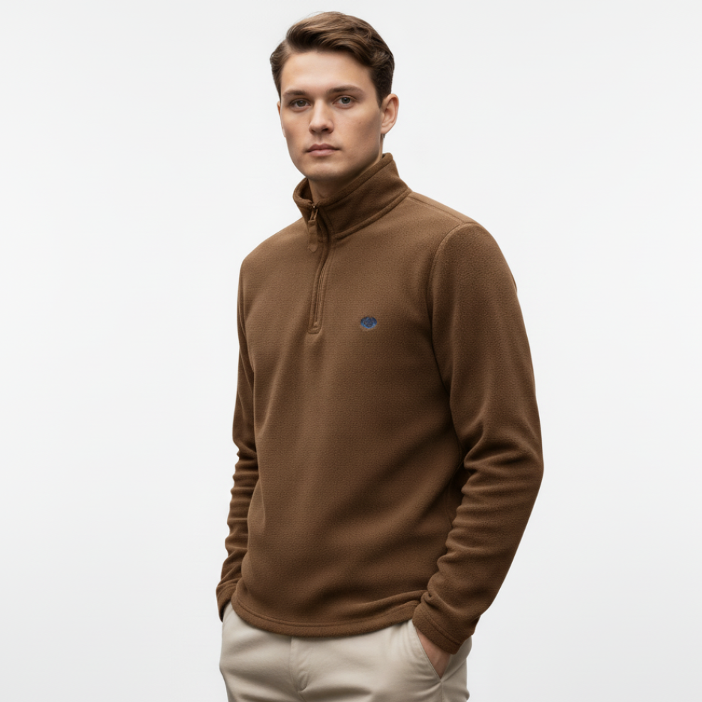 Polar męski half-zip z dwustronnego fleece