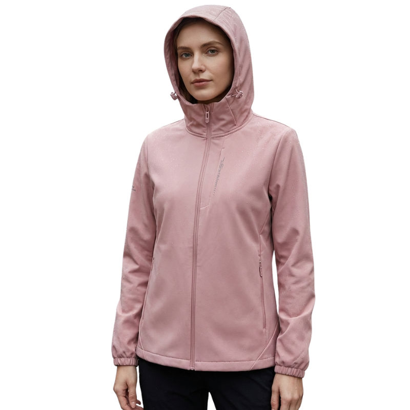 Kurtka jesienna damska softshell z polarową podszewką
