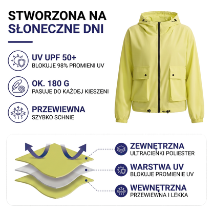 Kurtka na lato damska z ochroną UV UPF 50+