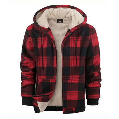Męska Bluza – Flanelowa Kurtka – Ocieplany Polar