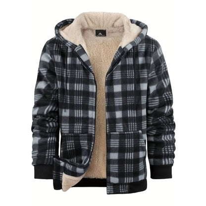 Męska Bluza – Flanelowa Kurtka – Ocieplany Polar