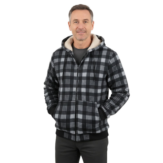 Męska Bluza – Flanelowa Kurtka – Ocieplany Polar