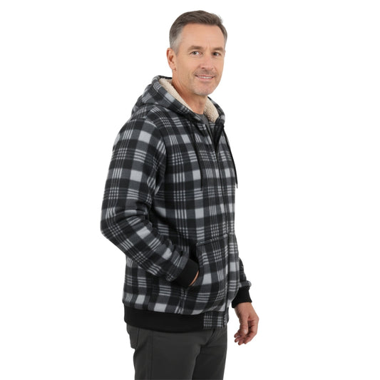 Męska Bluza – Flanelowa Kurtka – Ocieplany Polar