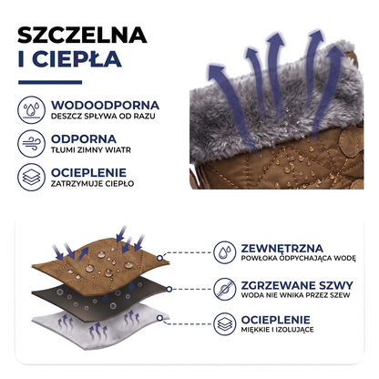 Wodoodporne buty zimowe męskie z wysoką cholewką