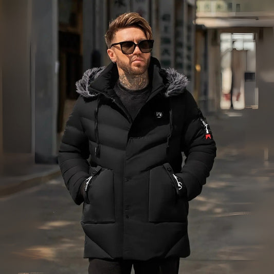 Kurtka zimowa – wodoodporna długa – męska parka