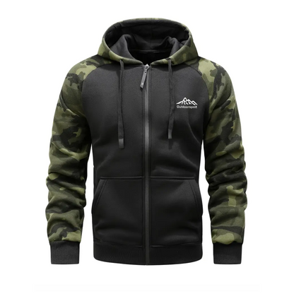 Bluza z Kapturem – Męska Bluza – Rozpinana Camo