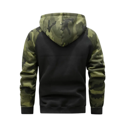 Bluza z Kapturem – Męska Bluza – Rozpinana Camo