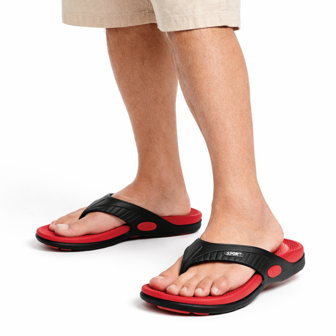 Męskie klapki z efektem masażu – antypoślizgowe – szybkoschnące