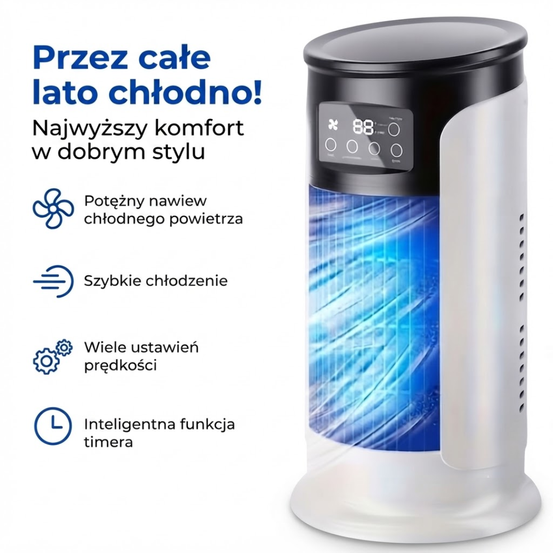 Przenośny Klimatyzer Powietrza - Klimatyzacja Przenośna - Wentylator - Chłodzenie na Gorące Letnie Dni