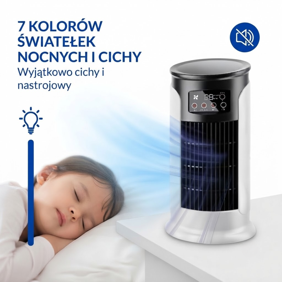 Przenośny Klimatyzer Powietrza - Klimatyzacja Przenośna - Wentylator - Chłodzenie na Gorące Letnie Dni