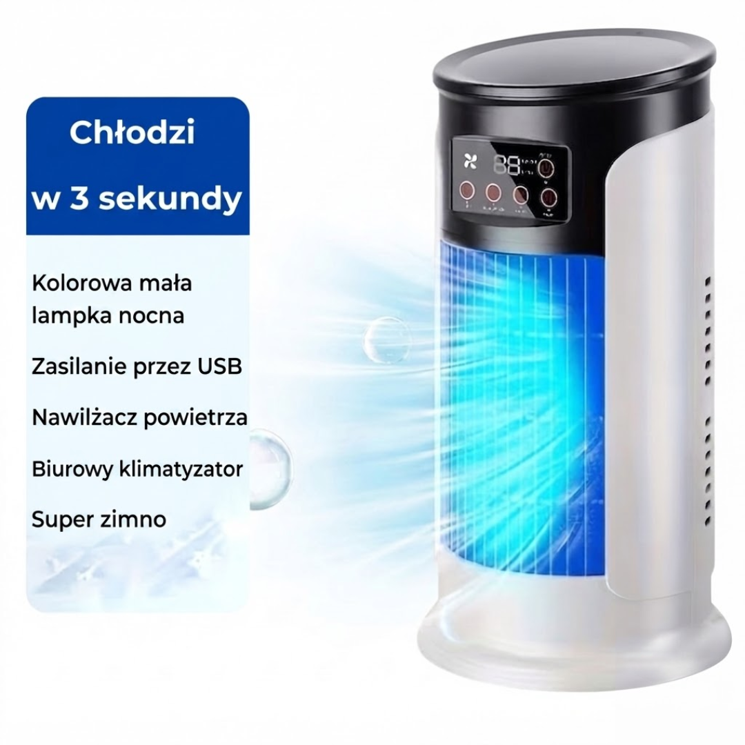 Przenośny Klimatyzer Powietrza - Klimatyzacja Przenośna - Wentylator - Chłodzenie na Gorące Letnie Dni