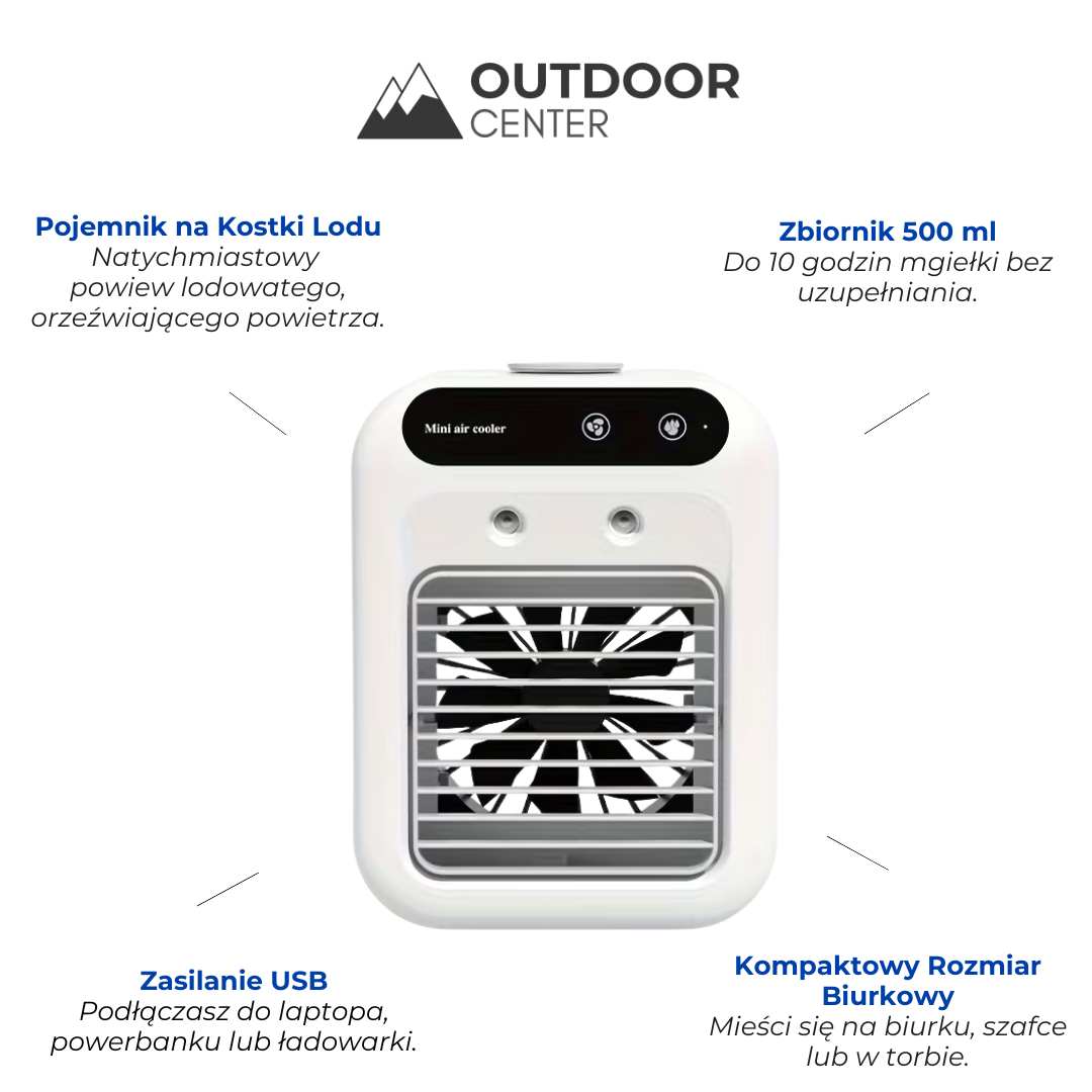 Przenośna Klimatyzacja - Wentylator - Chłodzenie na Gorące Letnie Dni