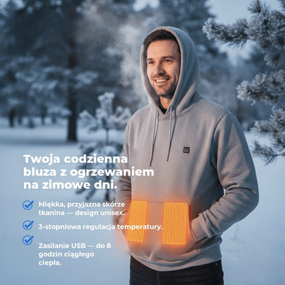 Bluza ogrzewana z trzema strefami grzewczymi — USB