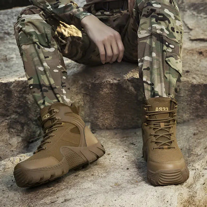 Lekkie buty taktyczne męskie z grubym bieżnikiem