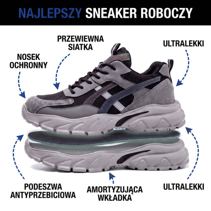 Lekkie buty robocze męskie z oddychającą siatką
