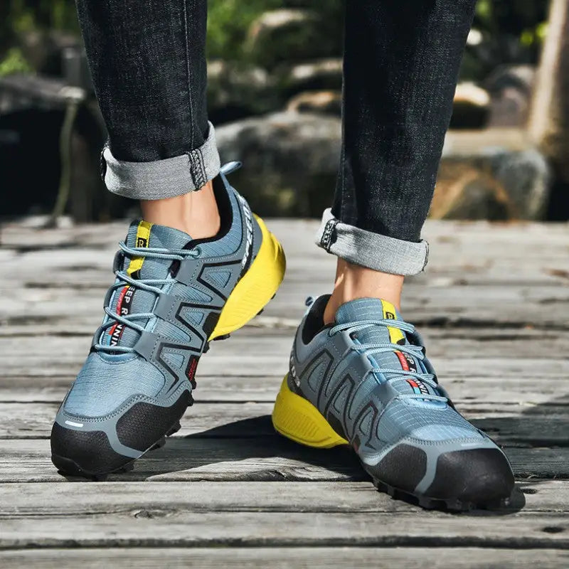 Lekkie, oddychające buty trekkingowe męskie z głębokim bieżnikiem