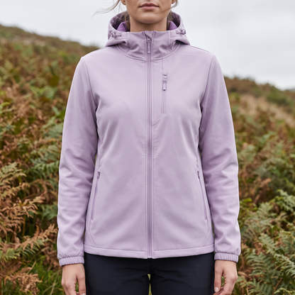 Kurtka jesienna damska softshell z polarową podszewką
