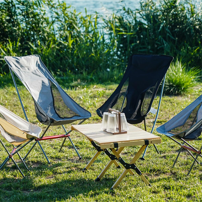 Ultralekki składany fotel campingowy – wysoki, przenośny fotel outdoorowy