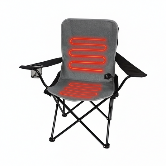 Podgrzewane Krzesło Kempingowe – Składane Outdoor – Zasilane USB