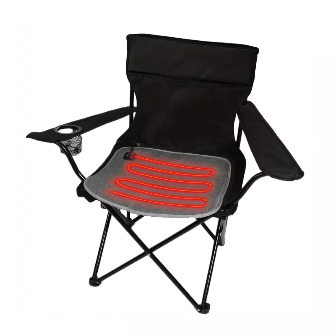 Podgrzewane Krzesło Kempingowe – Składane Outdoor – Zasilane USB